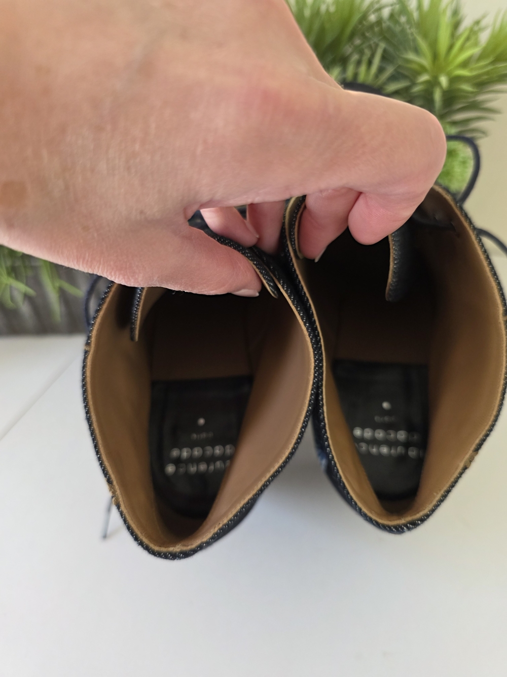 Laurence Dacade Belen Floral Embroidered Denim Booties Italy EU 42 US 10-10.5 - Picture 13 of 15